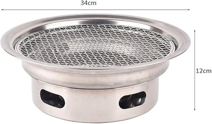 BBQ Barbeque Grills for,Charcoal Grill,BBQ,Indoor and Outdoor Korean Barbecue Grill,Suitable for 5-10 People,34cm (Color : B)