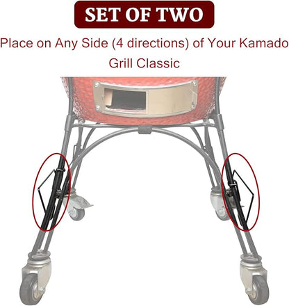 Grate Rack for Kamado Grill Classic Grills Powder Coated Steel Perfect Accessory to Store Grill Grate or Plate Setter/Store Grate Rack While Lighting Grill (Large)