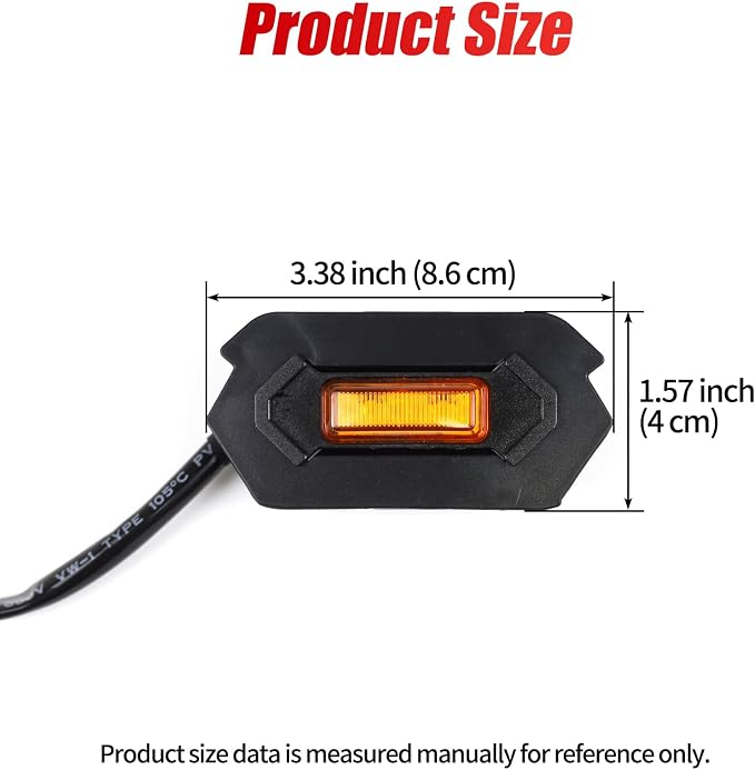Upgraded 4 PCS Led Grill Lights Compatible with Ford Ranger T9 2022-2025 Fuse and Instruction Included-Yellow - Yellow Lens