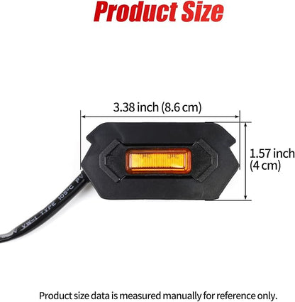 Upgraded 4 PCS Led Grill Lights Compatible with Ford Ranger T9 2022-2025 Fuse and Instruction Included-Yellow - Yellow Lens