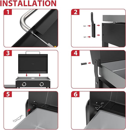 Upgrade Hinged Lid for Blackstone 28 Inch Griddle 2 Burner Griddle Grill | for Blackstone 1517 1605 1853 1856 1839 1883 1924 2145, Hard Griddle Cover for Blackstone 28" Griddle