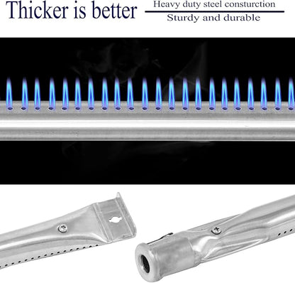 Burner Tube 15" Stainless Steel Pipe Burners Grill Replacement Parts for Charbroil 640-01303702-3, Kenmore 146.16222010, Grill Master, Nexgrill, Uberhaus Grill Models, 6-Pack Gas Tubes