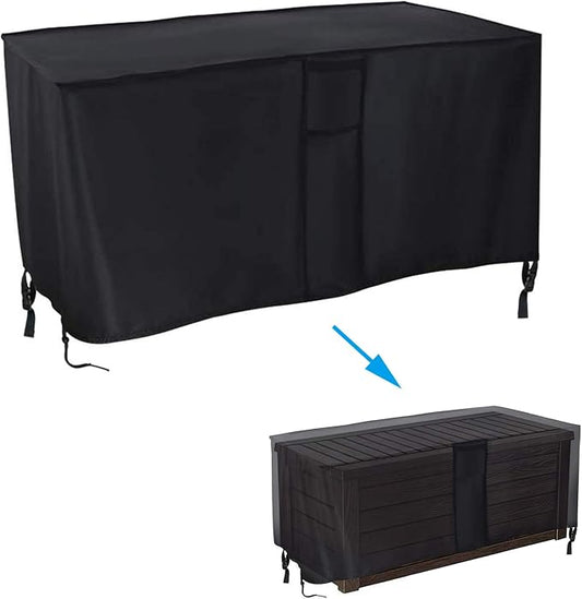 Deck Box Cover for Keter Westwood 150 Gallon Resin Large Deck Box | Patio Furniture Cushion Storage Box Cover Waterproof Dustproof for Outdoor Storage Box- 63” Lx 30”W x 25”H