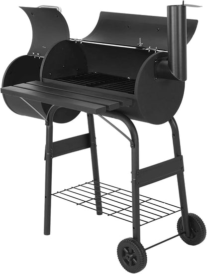 Generic Spacious Cooking Area BBQ Cooker 192 Sq. In. Cooking Space Spacious Barrel Charcoal BBQ Grill for Balcony Picnics Party & Camping
