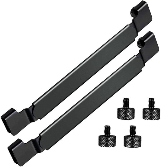 Griddle Spatula Holder, 6.5-10.2 Inch Adjustable Stainless Steel Grill Tool Hold Rack for Blackstone, Camp Chef, Royal Gourmet(2 Pack/Black)