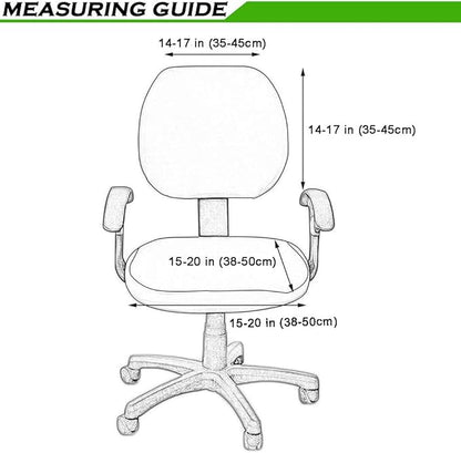 Smiry Office Computer Chair Covers for Desk Rotating Chair Protector | Stretch Jacquard Removable Washable Universal Slipcovers, Seat + Backrest Cover, Peacock Green