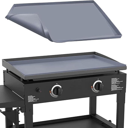 28" Silicone Griddle Mat for Blackstone 28 Inch Grill, Heavy Duty Food Grade Silicone Griddle Cover, Protect Your Grill from Dirt & Rust All Year Round (Gray)