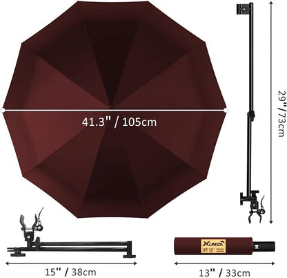XLINGZA UPF 50+ Beach Umbrella with Adjustable Universal Clamp
