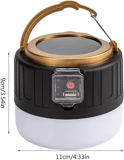 Solar LED Camping Light USB Rechargeable Tent Lamp for Fishing Barbecue Camping Lighting Outdoor Solar LED Lights Fishing Barbecue Rechargeable Light Bulb Three Lighting Modes