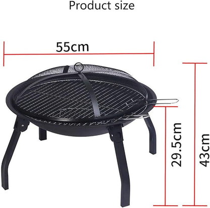 Extra Large Charcoal BBQ Grills Folding Portable Outdoor Barbecue Grill Oversize Cooking Area Stainless Steel Baking Net Perfect for Camping Picnics Garden Beach Party