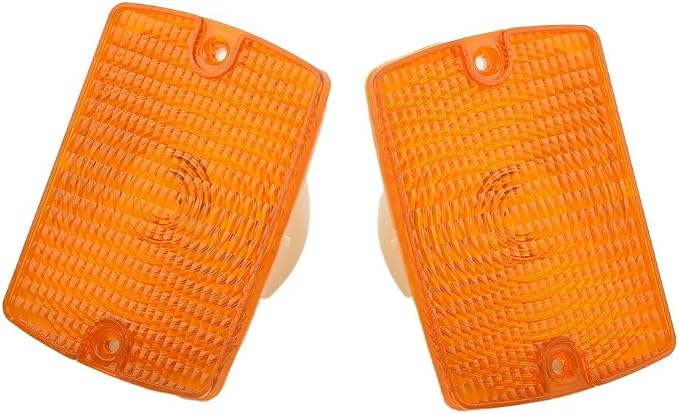Front Grill Indicator Lights Smoked Amber for Jeep for wrangler YJ 1987-1995 Corner Lamp Replacement