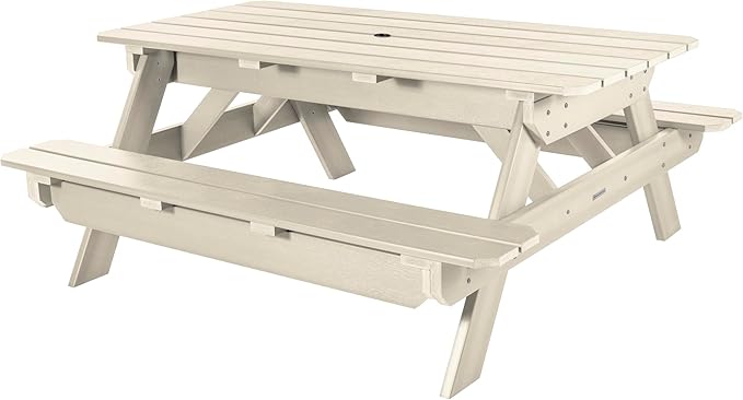 Highwood Hometown Picnic Table, 6 Foot, Whitewash