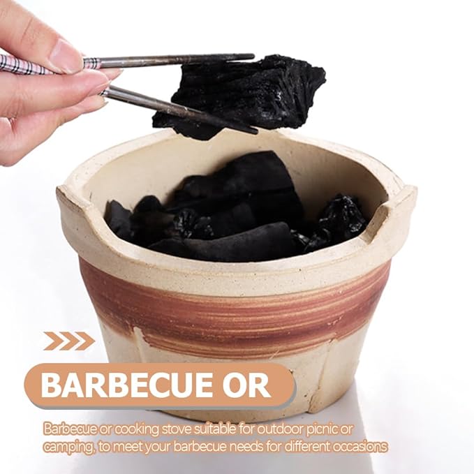 1set Grill Indoor Hibachi Grill Indoor Charcoal Gas Outdoor Barbecue Stove Outdoor Cooking Accessories Old Clay Stove Small Clay Portable