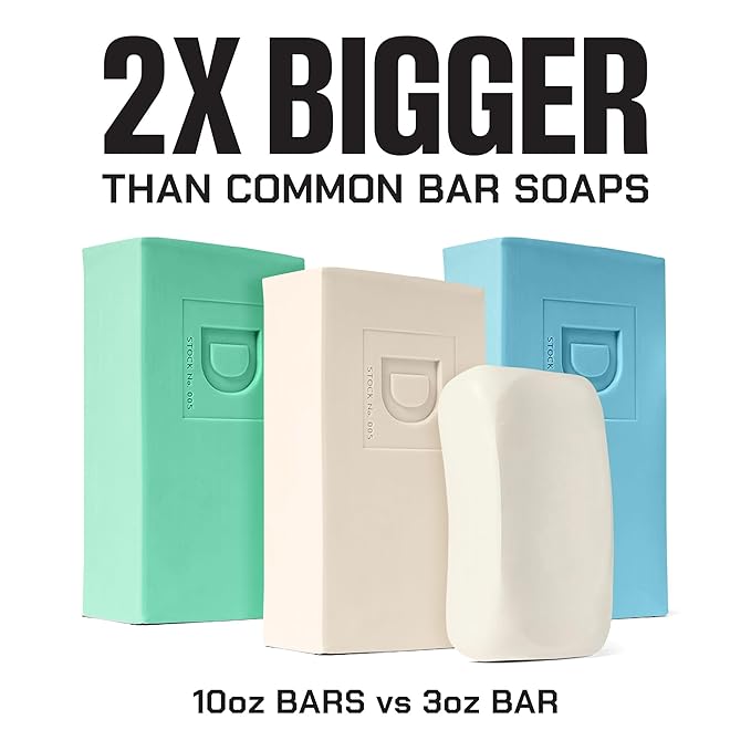 Duke Cannon Big Brick of Soap for Men 3 Pack – Midway, Superior & Tropic Drift – Large 10 oz Triple-Milled Bar Soap – Long-Lasting Masculine Body Soap Variety Set