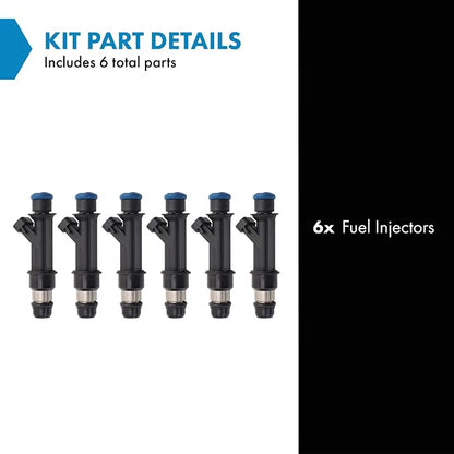 TRQ Fuel Injector Set | For 2001-2005 Buick LeSabre Park Avenue 2001-2004 Regal 2000-2005 Impala Monte Carlo Pontiac Bonneville Firebird