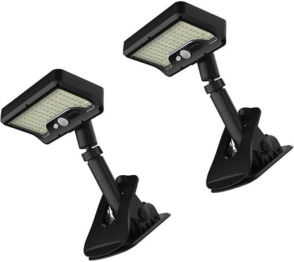 2 Pack Solar Clamp Lights Outdoor,3 Color Modes,LED Street,Grill for Grill, Rechargeable ABS+PS Texture for Camping Garden Pathway Solar