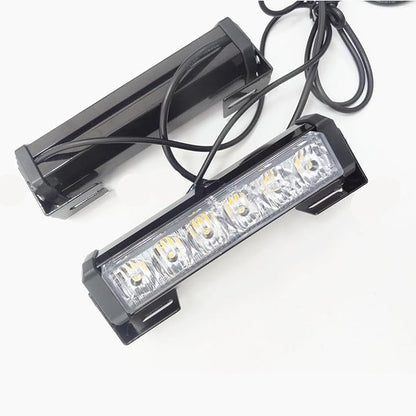 2x6 LED Car Carrier Strobe Bars Warning Platform Blow Grill Light Blue
