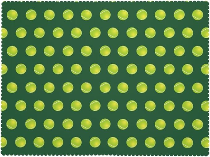 Tennis Ball Rectangular Tablecloth, Sports Themed Table Cloth Washable Tablecloths Decorative Table Cover for Kitchen, Dining, or Parties 54x72 Inches