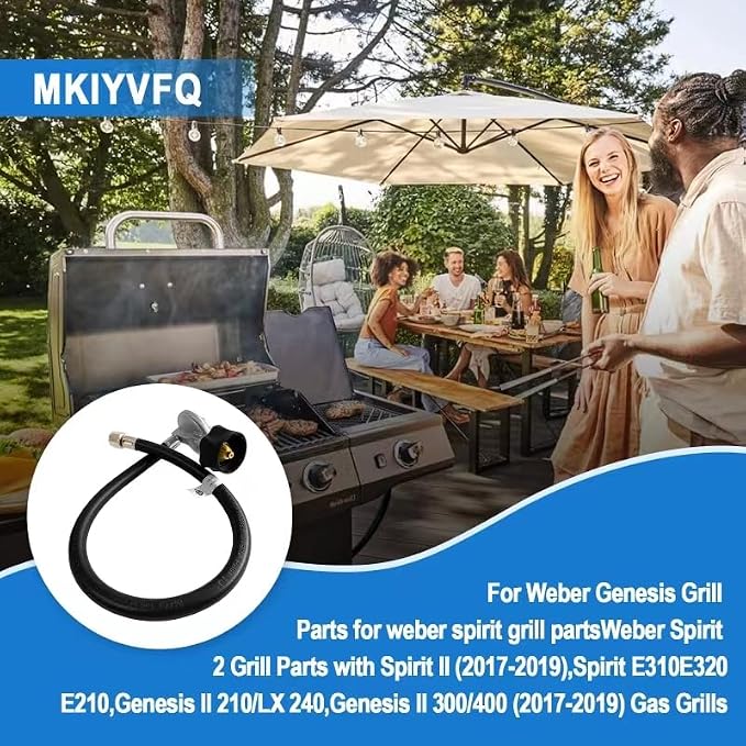 For Weber Hose and Regulator kit, for Weber Grill Regulator Replacement, Fits for Spirit II (2017-2019) and Spirit E310 E320 E210 Genesis II 210/LX 240 and Genesis II 300/400 (2017-2019) Gas Grills.