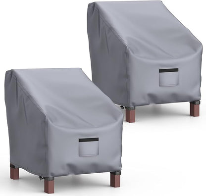 Mrrihand Patio Chair Covers, Lounge Deep Seat Cover, Heavy Duty Outdoor Lawn Patio Furniture Covers (29" W x 30" D x 36" H - 2 Pack)