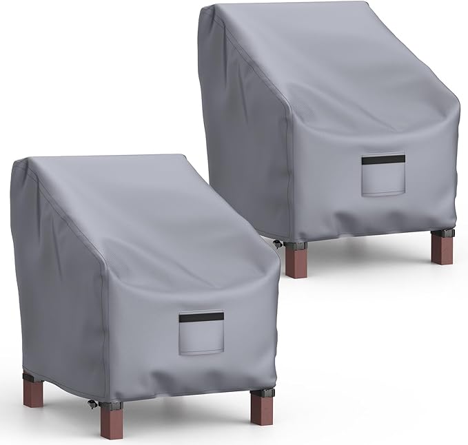 Patio Chair Covers Waterproof , Mrrihand Lounge Deep Seat Cover, Heavy Duty Outdoor Lawn Patio Furniture Covers (36" W x 37" D x 36" H - 2 Pack)