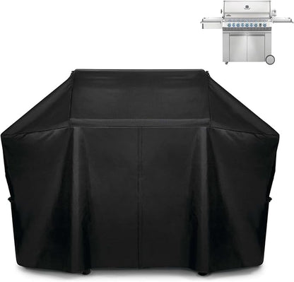 Grill Cover 61665 for Napoleon Prestige PRO 665 Grill, 600D Heavy Duty PU Material Wateproof UV Protected Cover, Velcro Closure, Adjustable Buckled Straps