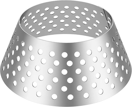 Skyflame BBQ Stainless Steel Charcoal Basket, Briquet Holder Kettle Grill Accessories Compatible with Weber Kettle 22 26.75 WSM XL Big Green Egg/Kamado - Updated Hollow Holes Design