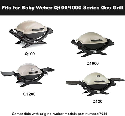 7644 Cooking Grates for Weber 516002,516001,50060001,51010001,51060001, for Baby Weber q Gas Grill Q100,Q1000,Q120,Q1200,Q1400,Cast Iron Grill Parts,2 Packs
