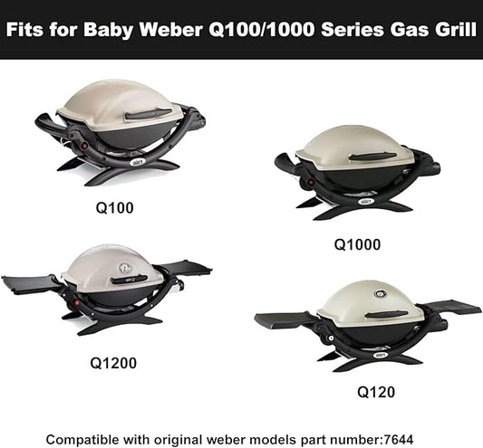 7644 Cooking Grates for Weber 516002,516001,50060001,51010001,51060001, for Baby Weber q Gas Grill Q100,Q1000,Q120,Q1200,Q1400,Cast Iron Grill Parts,2 Packs