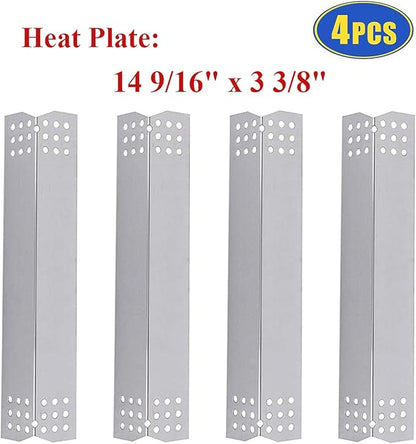 Grill Repair Kit for Nexgrill 720-0830H, 720-0783E, Kenmore 720-0830A, 122.33492410 Replacement Parts, Stainless Steel Burner Tubes, Heat Plates and Igniter Electrodes for BHG Grill 720-0783H, 4 Pack