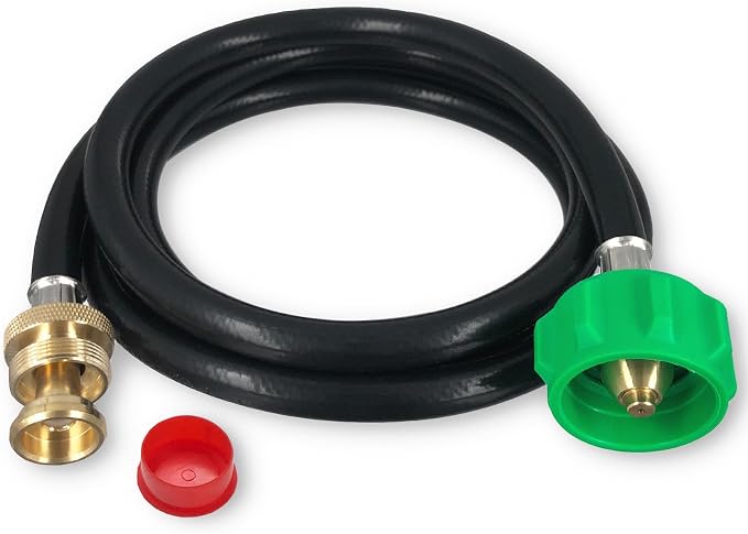 6FT for Weber Adapter Hose for Weber Q Series, for Weber Traveler Grill Accessories, for Weber Q 1000 1200 2000 2200, 1lb to 20lb Propane Adapter, Use with Grills, Stoves, Lanterns, Heaters