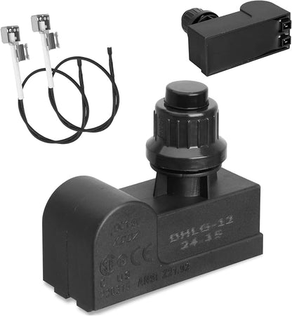 2-Outlet DHLG-12 Grill Igniter Kit for Charbroil, Electronic Ignition Module with Push Button & Wires, Replacement for Charbroil Performance 2/4/5/6 Burner Gas Grills