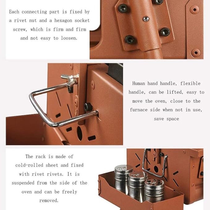 Grill Outdoor Barbecue Grill Portable Thick Charcoal Multi-Person Barbecue, Folding Picnic Shelf in The Field is Stable and Durable, 52 52 27.5cm