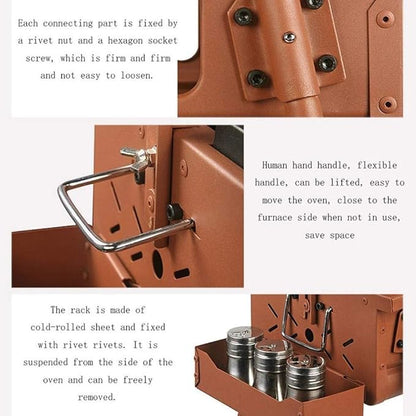 Grill Outdoor Barbecue Grill Portable Thick Charcoal Multi-Person Barbecue, Folding Picnic Shelf in The Field is Stable and Durable, 52 52 27.5cm
