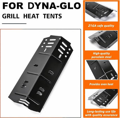 Grill Replacement Parts for Dyna Glo 2&3 Burner DGH353CRP | Heat Plate Shields, Grill Grates & Stainless Steel Burner Tubes for DGF350CSP, DGF350CSP-D, DGH353CRP-D Grills