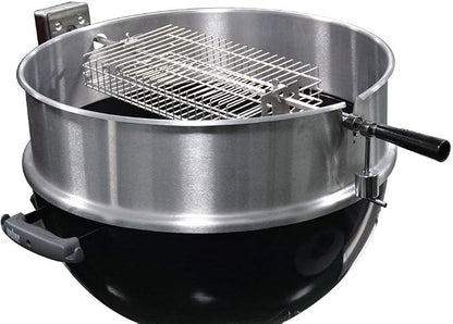 onlyfire 6042 Chrome Plated Steel Flat Rotisserie Basket for Most Grills | Fits 1/2" Hexagon, 3/8" Hexagon, 3/8" Square & 5/16" Square Spit Rods