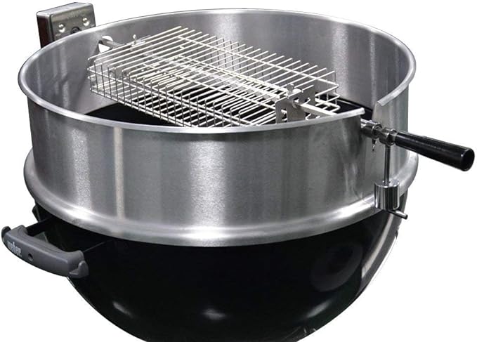 onlyfire 6042 Stainless Steel Flat Spit Rotisserie Grill Basket for Grills | Fits 1/2" Hexagon, 3/8" Hexagon, 3/8" Square & 5/16" Square Rotisserie Spit Rods
