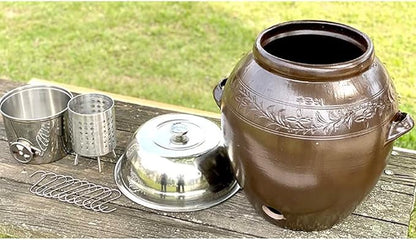 Charcoal Jar Barbecue Grill Smoked Pork Belly Roast Smoked BBQ Camping grill 12.9x11.8inch