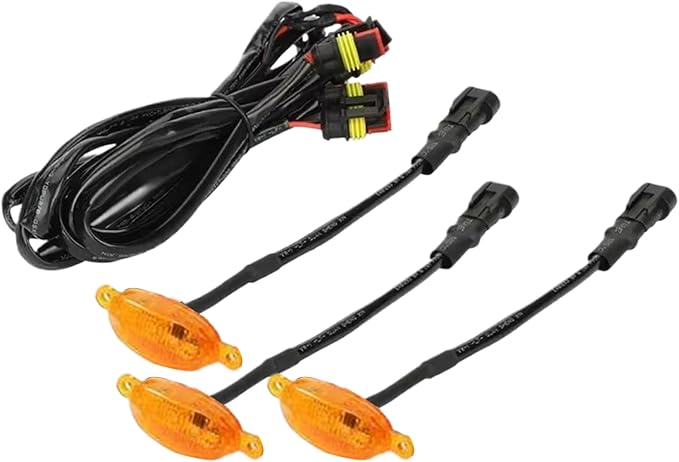 Grille Lights for Vehicles Boost Visibility Safe Driving | Bright Yellow LED Lights for Car Front for Camping, Travel, Commuting Urban Road Short Outings Adventures