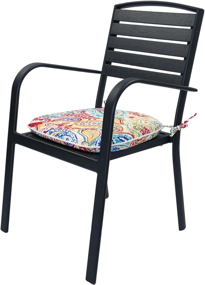 FUNHOME Outdoor Chair Cushions Set of 2,Patio Seat Cushion 17"x16"x2",U-Shaped Dining Chair Cushion 17 by 16 Inch,Water Resistant,Fade-Resistant Chair Pads for Kitchen Garden Furniture(Phoenix)
