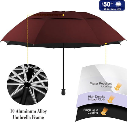 XLINGZA UPF 50+ Beach Umbrella with Adjustable Universal Clamp