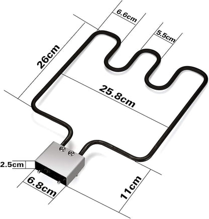 WADEO 1500 Watt Heating Element Compatible with Masterbuilt Electric Smoker and Grill, Adjustable Thermostat Cord Controller, Masterbuilt Smoker Parts for Smokers & Turkey Fryers