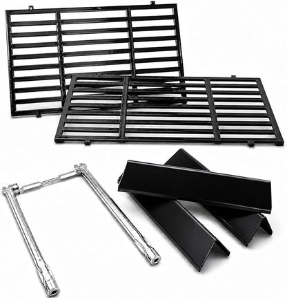 Uniflasy Spirit E210 Grill Parts for Weber, 7635 Flavorizer Bars, 69787 Burner Tubes & 7637 Grill Grates, Fits Weber Spirit 200 & GS4 Spirit II 200 Series Front Control, E/S-210 E/S-220