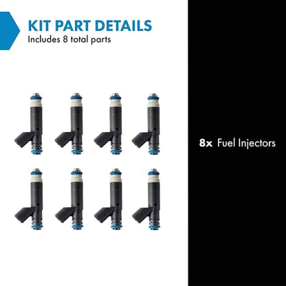 TRQ Fuel Injector Set | For 2000 Dodge Dakota Durango 1999-2000 Jeep Grand Cherokee