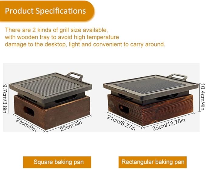 Portable Charcoal Grill for Camping BBQ Grills, Outdoor Barbecue Grill for Family Picnics, Compact Charcoal BBQ Oven with Non-Stick Cooking Surface,A-1