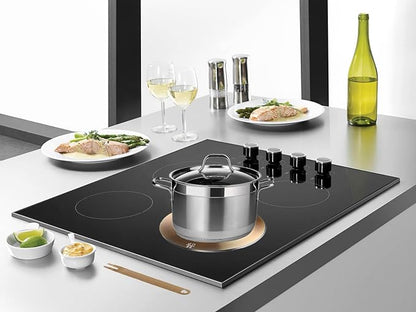 6.3Inch Heat Diffuser Plate, Grouarty Stainless Steel Cooking Induction Adapter Simmer Plate for Electric Gas Glass Cooktop Hob Ring, Induction Cooktop Converter Plate with Handle