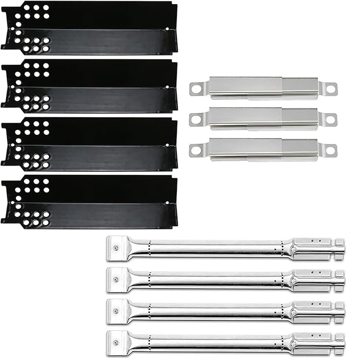 Hisencn Repair Kit Replacement for Charbroil Parts 463773717, 463672717, Grill Burner, Heat Plate Deflector, Crossover Tubes for Char-Broil Classic 280 2-Burner, 360 3-Burner, 405 4-Burner Gas Grills