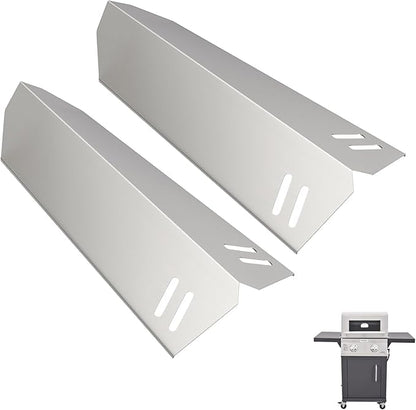 SafBbcue Heat Plates Replacement for Cuisinart GAS0256AS/ASO, GAS2256AS Grill, Flame Tamer for Cuisinart Gas Grill, Stainless Steel Heat Shield, 2 Pack(0256-601-0256-2)