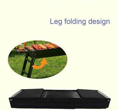 Portable Charcoal Grill Small Barbecue Grill, Folding BBQ Grill Compact Grill For Outdoor Cooking