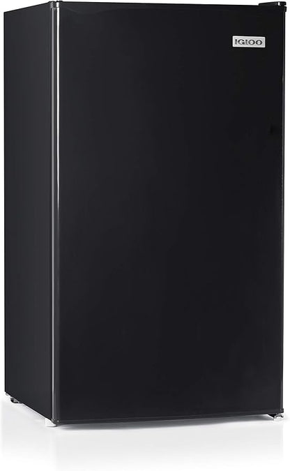 Igloo 3.2 Cu.Ft. Mini Fridge with Freezer - Single Door Compact Refrigerator with Glass Shelves for Homes, Dorms & Offices- Keep Snacks, Drinks & Frozen Foods Cool with Temperature Control Mini Fridge